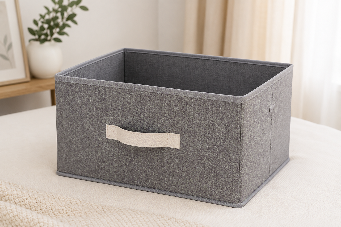 Foldable Closet & Wardrobe Storage Boxes with Lid & Handles (Set of 3)