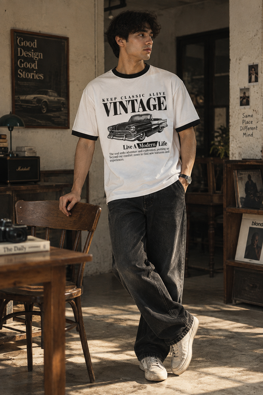 Vintage Classic Ringer Tee — Keep Classic Alive